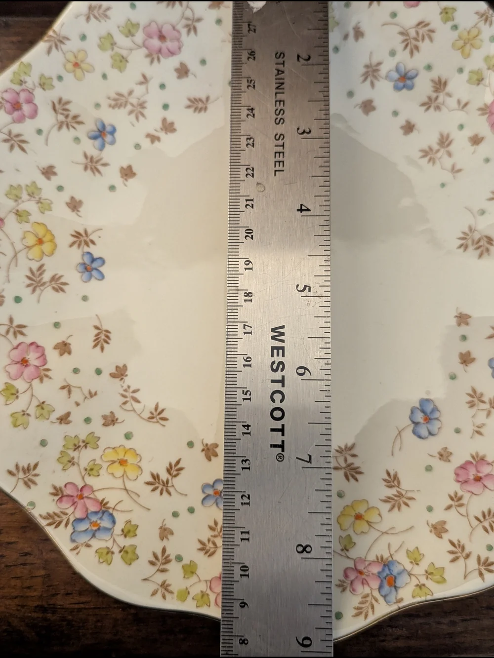 E.B. Foley Bone China English Floral Cake Plate / Serving Platter 9.5